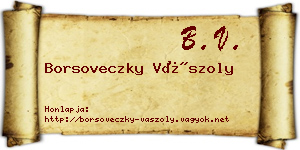 Borsoveczky Vászoly névjegykártya